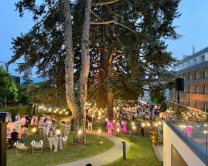 ambiance lumière garden party royal savoy lausanne - par vinz roosso entertainment